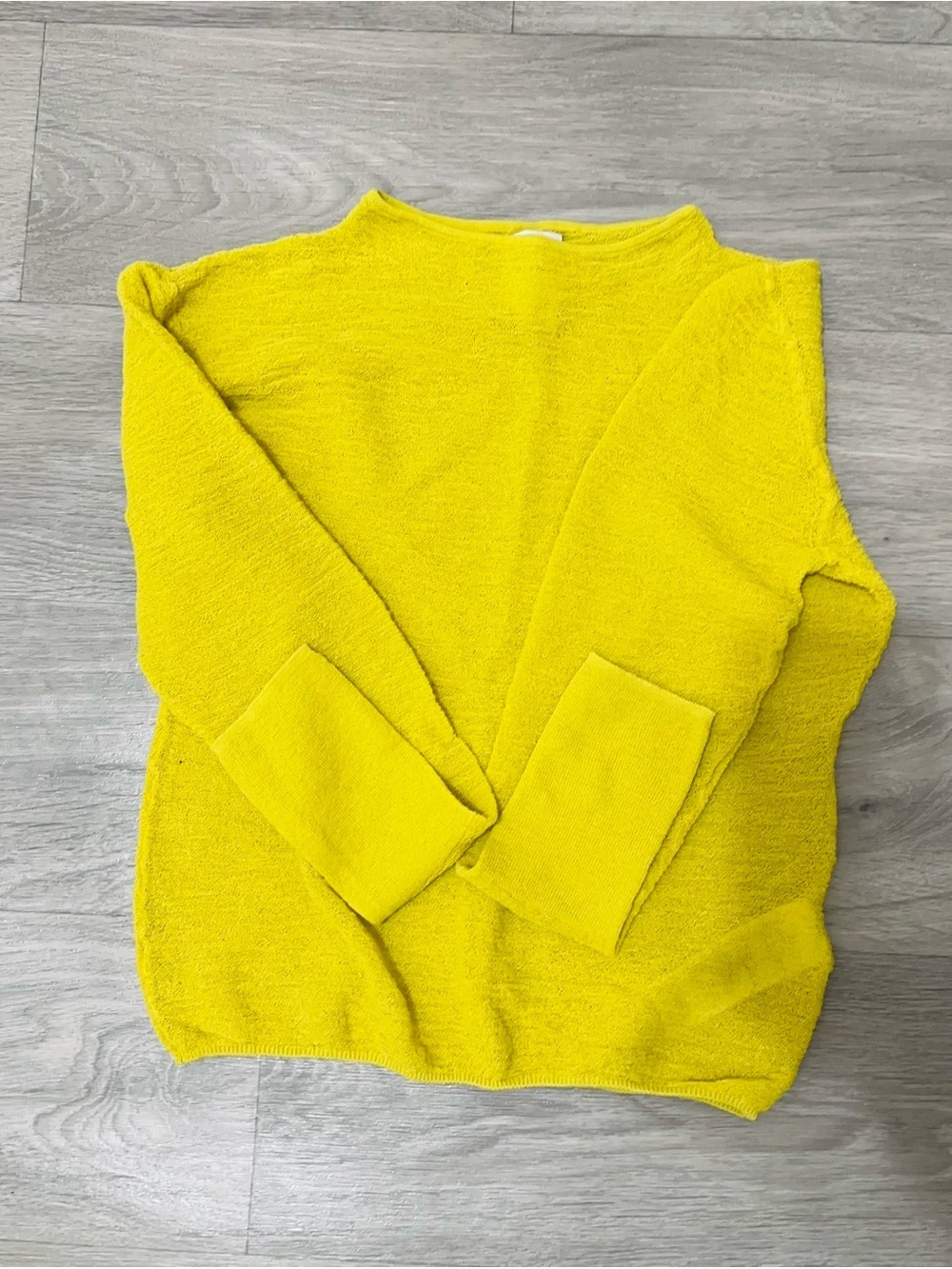 Calvin Klein Transparent Knit Women's Sweater in Bright Yellow